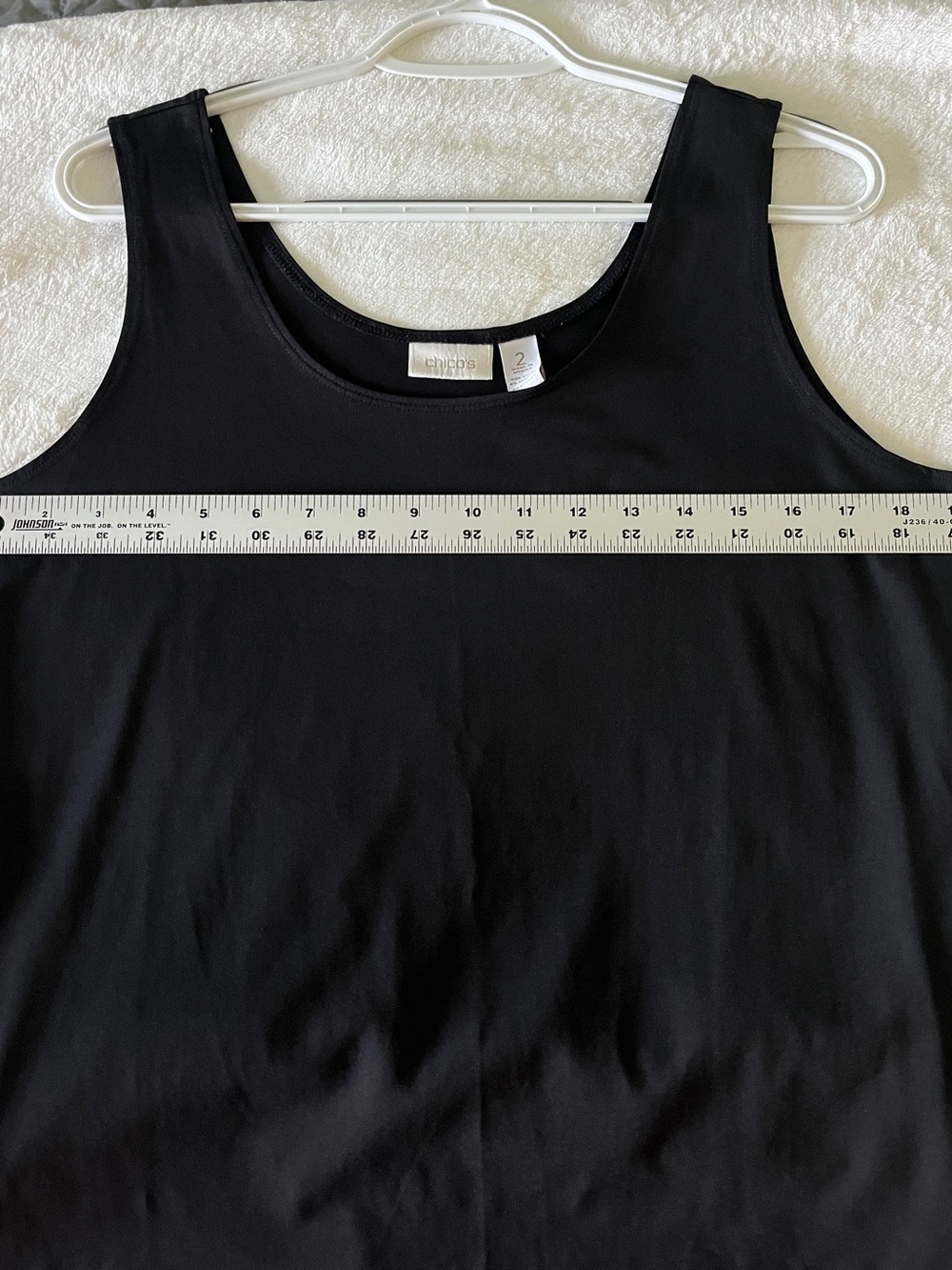 Chico's Black Scoop-Neck Tank Top - Picture 3 of 5